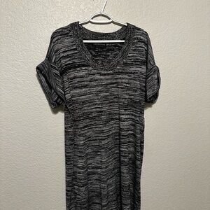 Connected Apparel Stripped Sweater Dress